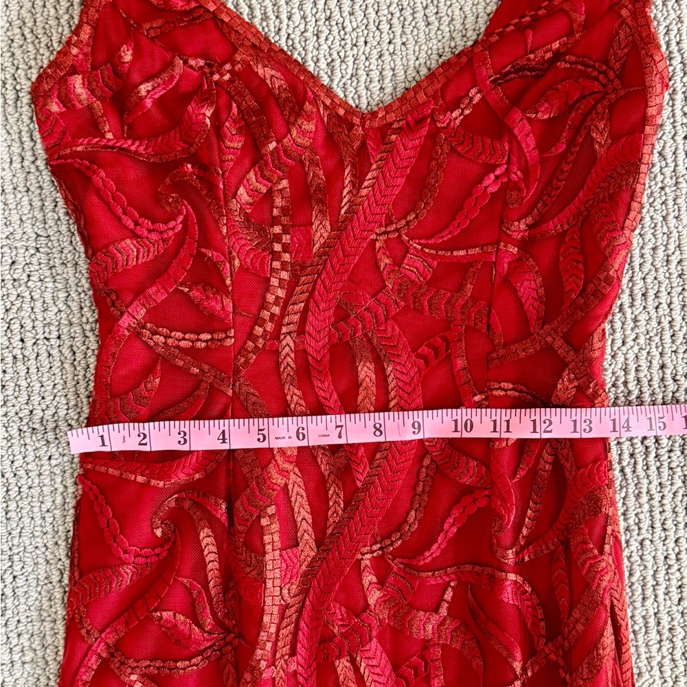 VTG ~ Peggy Jennings Couture ~ Elegant Burgundy Embroidered with Tulle Gown. - Picture 11 of 11